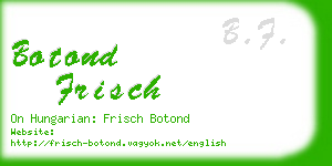 botond frisch business card
